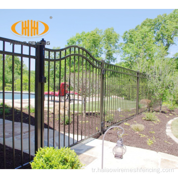 Güvenlik metal çit paneli dökme demir çit